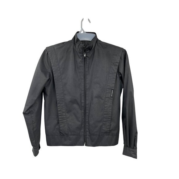 Members Only Jackets & Blazers - Vintage Member’s Only Jacket Juniors 7/8 Black Zip Padded Hong Kong 80s Used